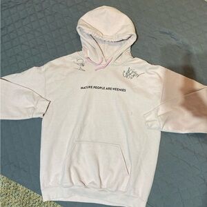 Benitez by Baylen Levine Unisex Mature People Are Weenies pink SIGNED hoodie